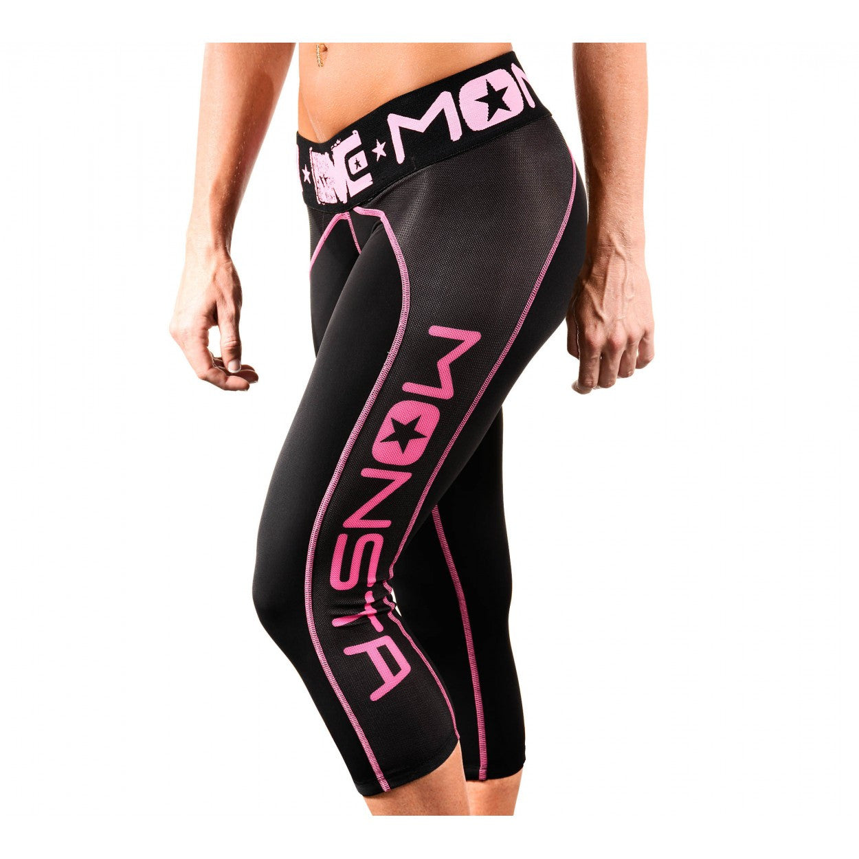 Capris: Monsta Compression Stripe-191 - Monsta Clothing Australia