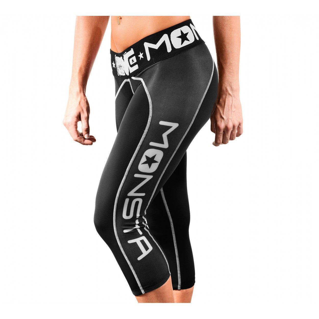 Capris: Monsta Compression Stripe-191 - Monsta Clothing Australia